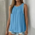 thumbnail image 2 of AherBiu Tank Tops for Women Sleeveless Crewneck Summer Casual Loose Lightweight Cami Shirts Blouse, 2 of 7