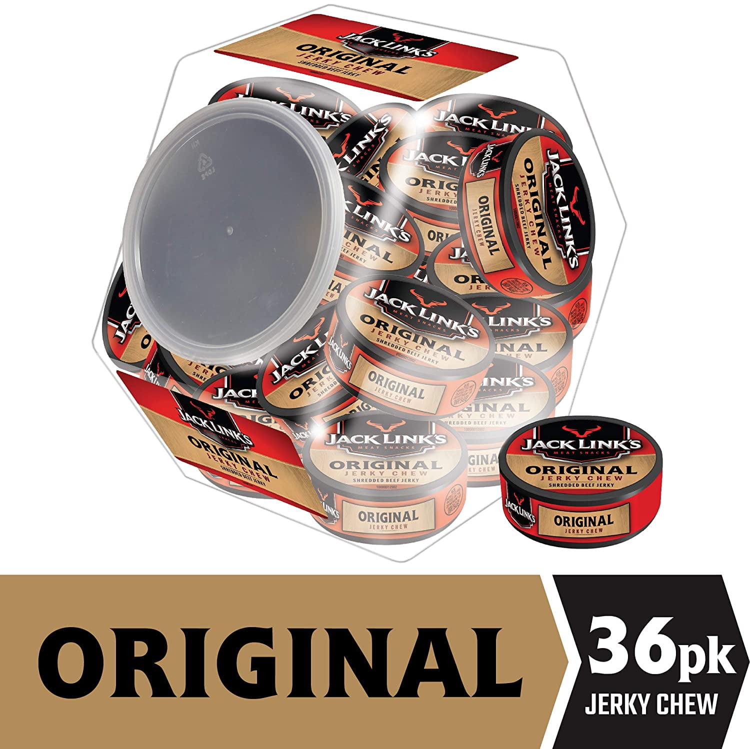 Jack Link’s Jerky Chew, Original, Shredded Beef Jerky, Made with 100