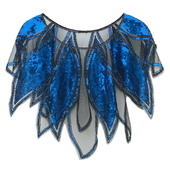 Elegant Women's Sequin Cloak – Retro Mesh Party Shawl for Evening Dresses, Banquets, Carnivals & Dance Performances