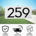 thumbnail image 3 of Floating Modern 6" Number Horizontal Address Plaque (3 characters) - White/Black, 3 of 5