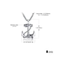 thumbnail image 2 of Collar para Hombre, Cadena con Colgante de Placa con Circonitas, Acero Inoxidable con Baño de Oro de 18k, Color Plata o Negro – Joyas y Accesorios para Hombre, 2 of 2