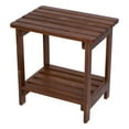 thumbnail image 5 of Shine Company Rectangular Traditional Wooden Indoor/Outdoor Side Table in Brown, 5 of 5