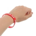 thumbnail image 3 of HONITANO 10Pcs Red Silicone Bracelet for Graduation Party Decorative Wristbands, 3 of 6