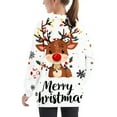 thumbnail image 4 of Girls Sweatshirt Pullover Crewneck Oversized Pullover Cotton Clothes Printed Long Sleeves Tops Casual Fleece Sweater with Pocket Fall Winter Warm Sweatshirts Kids Hoodies, 4 of 6