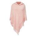 thumbnail image 2 of LELINTA Women Knitted Poncho Cape Tassel Oversized Cardigan Sweater Long Shawl Scarf Pullover Jumper, One Size, 3 Colors, 2 of 7