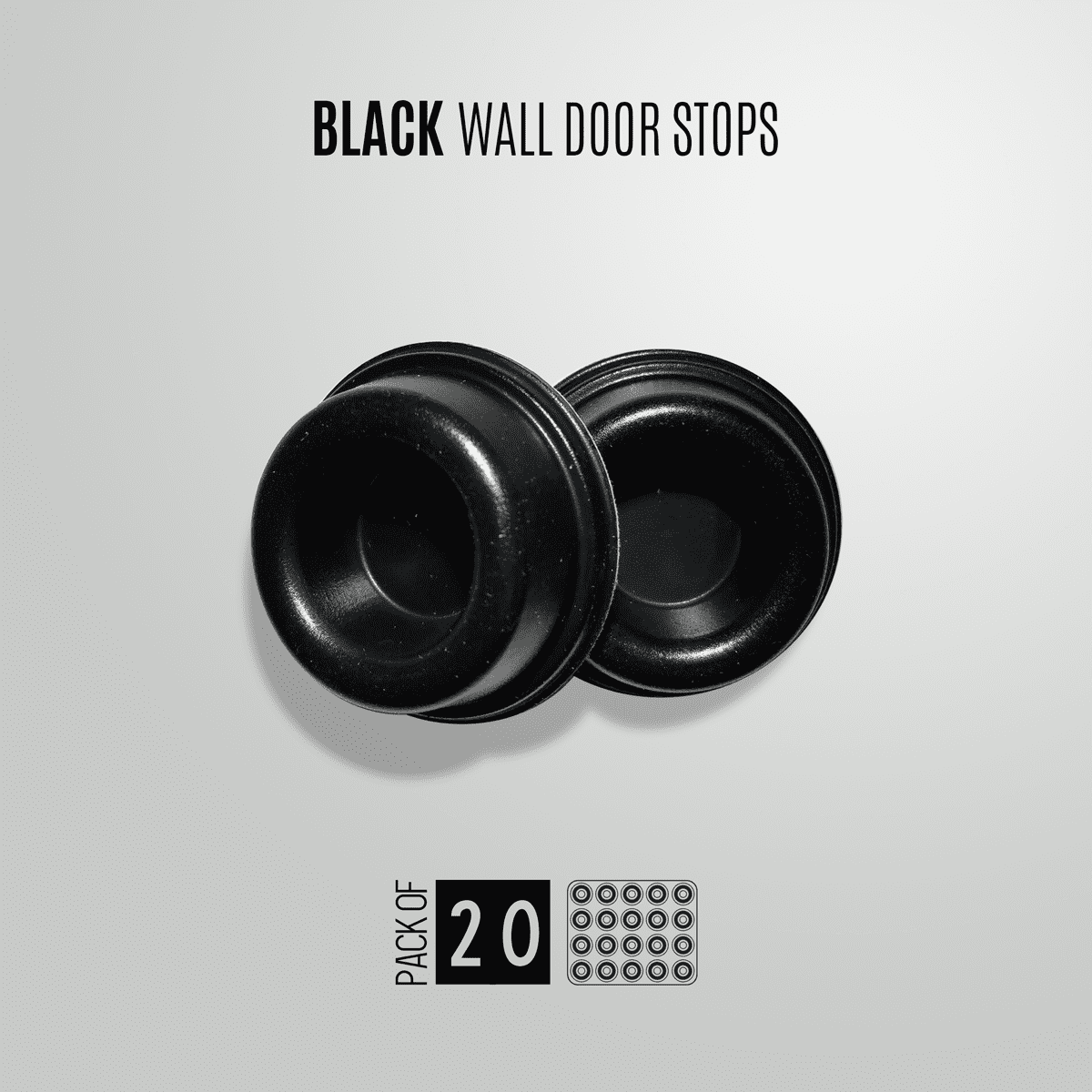 Door Stop Door Knob Bumper & Wall Protector. Sound Dampening Self