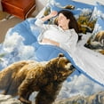 thumbnail image 4 of Castle Fairy Safari Brown Bear 7-Piece Twin Bedding Sets for Boys Girls Teens,Woodland Animal Bedding Comforter Set,Jungle Wildlife Breathable Sheet Sets,Super Cozy Room Decor, 4 of 8
