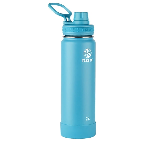 Takeya Actives Stainless Steel Water Bottle w/Spout lid, 24oz Surf