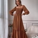 thumbnail image 4 of Vestido informal de verano para mujer, escote cuadrado con volantes, cintura alta, vestidos de cóctel para fiesta, regalo para mujer, 4 of 6