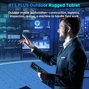 OUKITEL RT3 Plus Rugged Android 15 Tablet, 16GB+128GB 1TB Expandable Waterproof Tablets, 8 Inch HD Display, 1100mAh Battery Industrial Tablet PC, 16MP+8MP, IP68&IP69K, 4G Dual SIM/BT5.0/OTG/NFC