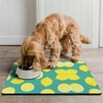 thumbnail image 2 of Life is Better with Lemons Pet Bowl Mat - Absorbent Non-Slip Dog Food Mat with Vintage Lemon Print, Washable and Eco-Friendly, 2 of 3