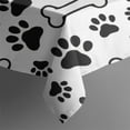 thumbnail image 5 of Pet Paw Print and Bone Rectangle Tablecloth 60"x120",Waterproof Polyester Rectangle Table Cloth, Wipeable Spillproof Polyester Tablecloth for Dining, Camping, Indoor and Outdoor, 5 of 6