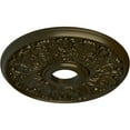 thumbnail image 3 of Ekena Millwork 16 1/2"OD x 3 5/8"ID x 1 1/8"P Apollo Ceiling Medallion (Fits Canopies up to 5 5/8"), Hand-Painted Green Gold, 3 of 6