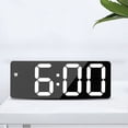 thumbnail image 2 of Reloj despertador con espejo de fuente grande, reloj LED multifunción, reloj electrónico con batería enchufable, reloj despertador de doble propósito, 2 of 6