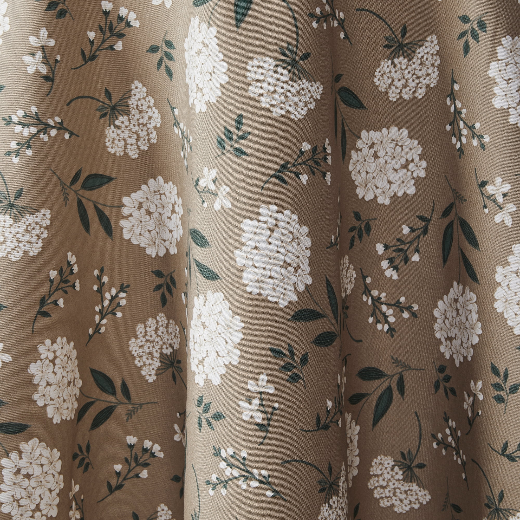 Mainstays Farmhouse Tablecloth Summer Floral Brown Fabric, 60" x 84", Hydrangea