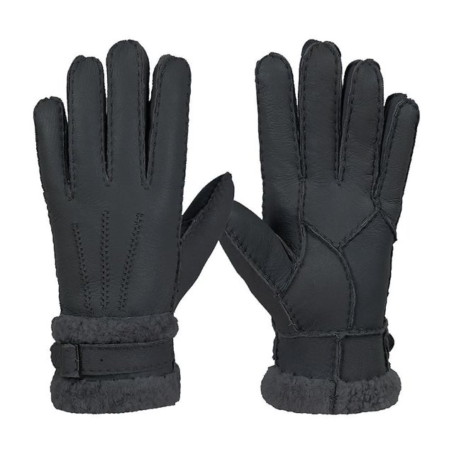 90x90cm Rot Guantes de piel de lana de oveja merino fuerte para hombre