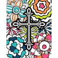 thumbnail image 2 of Robinson, Tamara 15x18 White Modern Wood Framed Museum Art Print Titled - Cross Flowers Colors, 2 of 4