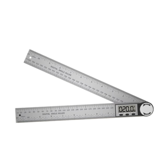 QualitChoice Digital Angle Finders Protractor Digital Angle Finders Gauge High Precision 3V 300 mm Scale Silver 300 mm Scale