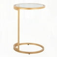 thumbnail image 3 of Round Zenn End Table with Clear Glass Top and Metal Frame by LumiSource, 3 of 5