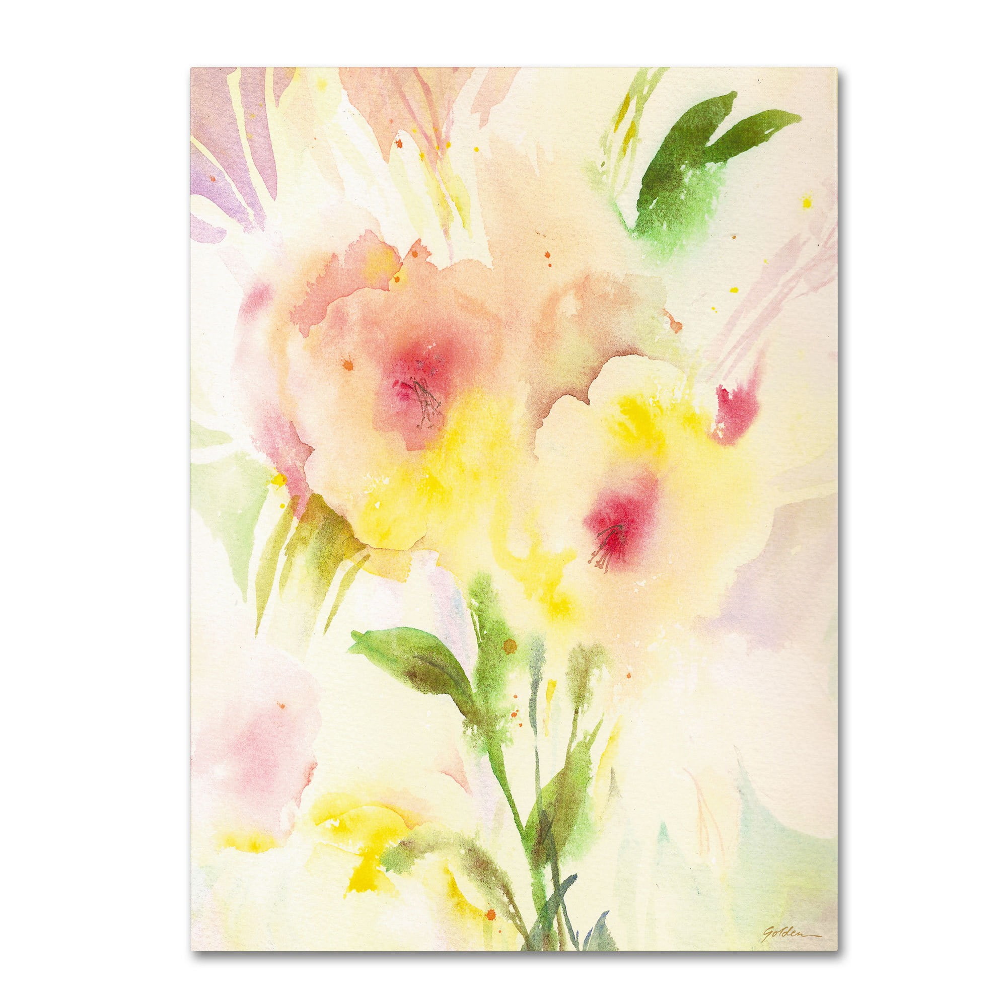 Trademark Fine Art "Primrose Reflection" Canvas Art by Sheila Golden
