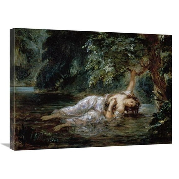 30 in. Death of Ophelia Art Print - Eugene Delacroix