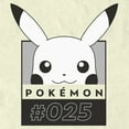 thumbnail image 2 of Men's Pokemon Pikachu Black and White  Graphic Tee Beige Small, 2 of 4