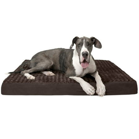 UPC: 0842229115048 | FurHaven Pet Products Ultra Plush Deluxe Orthopedic Pet Bed for Dogs & Cats – Chocolate Jumbo Plus