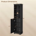 thumbnail image 5 of Yaheetech Freestanding Bathroom Storage Cabinet with Single Door, Black, 5 of 11