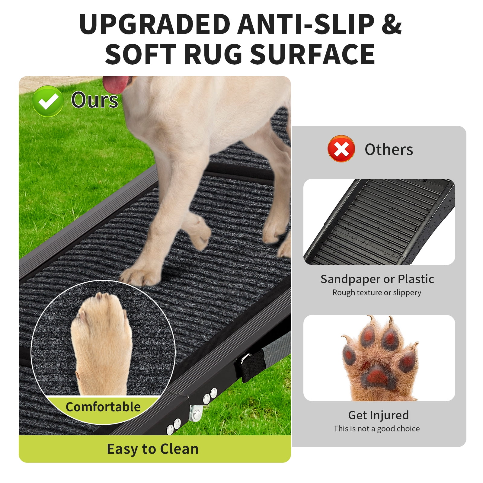 Dog Ramp For Car, 71''x 17'' Extra Long Folding Dog Barbados | Ubuy - View #5