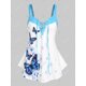 thumbnail image 2 of Tank Top de Talla Extra con Estampado de Mariposa y Cordones Rosegal  Camisetas sin mangas de talla grande, 2 of 5