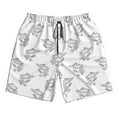thumbnail image 3 of Uemuo Turtle Pattern Men's Swim Trunks Hawaiian Beach Bathing Suit Swimsuits Beach Quick-Dry Shorts with Pockets-Large, 3 of 9