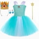 thumbnail image 4 of Disfraz de princesa Rosalina para niñas, vestido de tul con tutú verde menta, vestido de fiesta para niños, cumpleaños, Halloween, carnaval, ropa para fiesta, 4 of 5