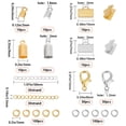 thumbnail image 3 of 1Box DIY Jewelry Kits Including Iron Ends Zinc Alloy Lobster Claw Clasps Brass Cord Ends & Jump Rings Iron Ends with Twist Chain Extensions Mixed Color 9x5mm Hole: 2mm 4.5mm inner diameter 20pcs, 3 of 6