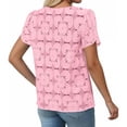 thumbnail image 4 of Elegant Blouses for Women Dressy Casual Petal Short Sleeve Shirts Crochet Lace Boho Tops Fashion Summer Outfits, 4 of 6