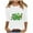 White, variant on Cavosen St.Patrick's Day 3/4 Sleeve Tops for Women Trendy Festival Shamrock Green Print Tops Pullover Round Neck Holiday Shirts Irish Vacation Stylish Blouse Loose Tshirts L