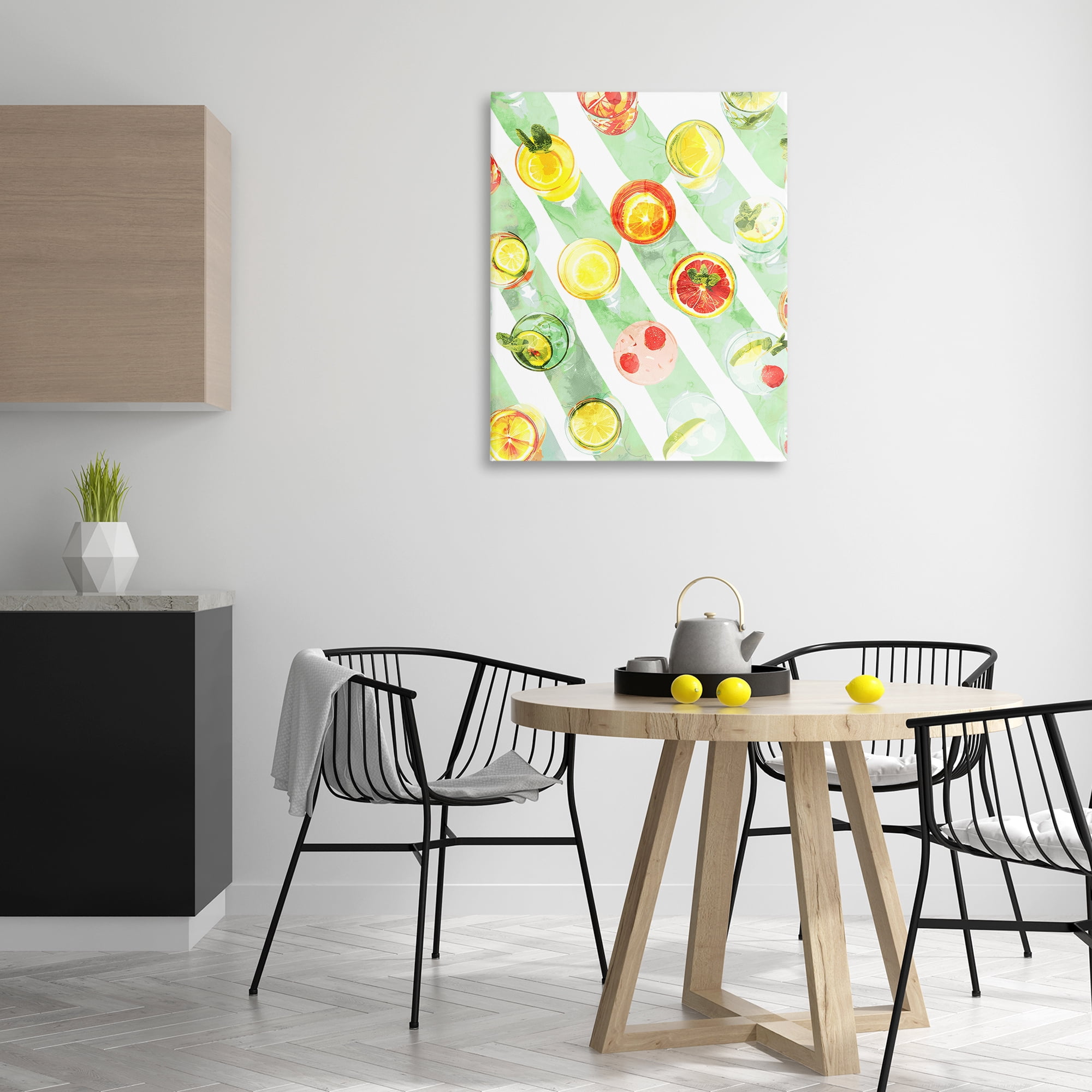Stupell Industries Various Cocktails Aerial View Food & Beverage Painting Wrapped Canvas Art Print Wall Art, 30 x 40