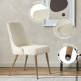 thumbnail image 5 of Kithkasa Upholstered Fabric Dining Chairs for Dining Room, Wood Legged, Set of 2, Cream, 5 of 6