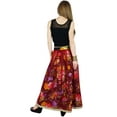thumbnail image 5 of Bimba Women Long Maxi Pleated Reversible Skirt Floral Print Boho Casual Skirts, 5 of 8