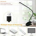 thumbnail image 5 of Desk Lamp Clip on Light, Desk Light with 3 Lighting Modes, Dimmable 4 Brightness Levels, 360° Adjustable Gooseneck, Eye-Caring Small Lamp for Bed Headboard Reading Makeup Eyebrow, 5 of 8