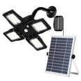 thumbnail image 1 of Lámpara solar de 80 LED con sensor de movimiento, 3 modos de funcionamiento, ángulo ajustable de 110°, batería de 8000mAh, IP65 resistente al agua, ideal para exteriores, color negro., 1 of 6