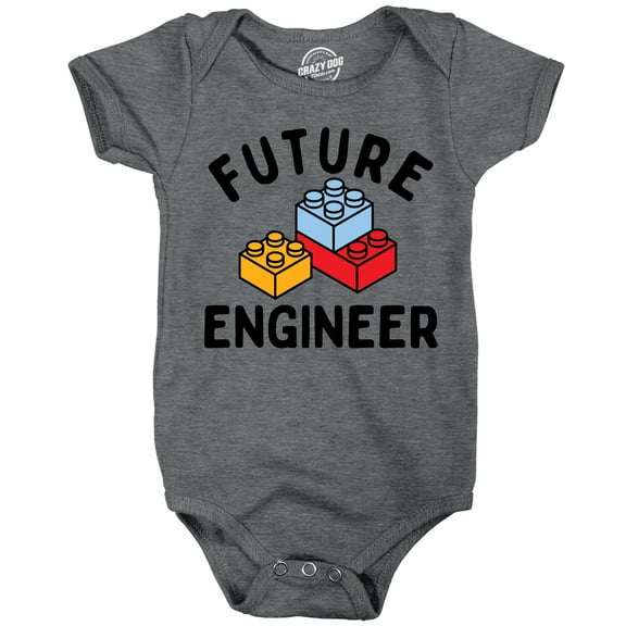 Future Engineer Baby Bodysuit Funny Sarcastic Blocks Graphic Novelty Jumper for Infants
