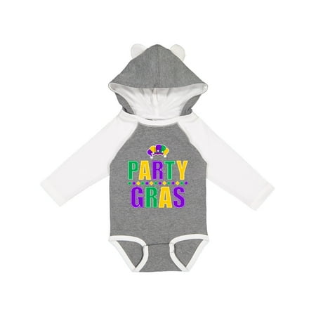 

Inktastic Party Gras Mardi Gras Gift Baby Boy or Baby Girl Long Sleeve Bodysuit