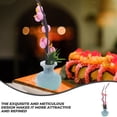 thumbnail image 2 of WORGEOUS 2pcs Artificial Plum Blossom Sushi Sashimi Plate Decoration Fake Floral Table Centerpiece, 2 of 8
