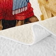 thumbnail image 5 of Homewish Vintage USA Flag Dog Quilt King,4Th Of July Firework Stars King Coverlet Set,Cream,3-Piece, 5 of 7