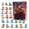thumbnail image 1 of CAIROYAR Caja sorpresa con calendario de cuenta regresiva para Navidad de 2024, regalo sorpresa de dragón en 2D de 24 días, 1 of 7