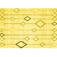 thumbnail image 1 of Ahgly Company Indoor Rectangle Solid Yellow Modern Area Rugs, 5' x 8', 1 of 4