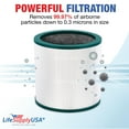 thumbnail image 3 of LifeSupplyUSA True HEPA Filter Replacement Compatible with Dyson Pure Cool Link TP01 AM11 BP01 TP02 TP03 Tower, Part 968126-03 Air Purifier, 3 of 5