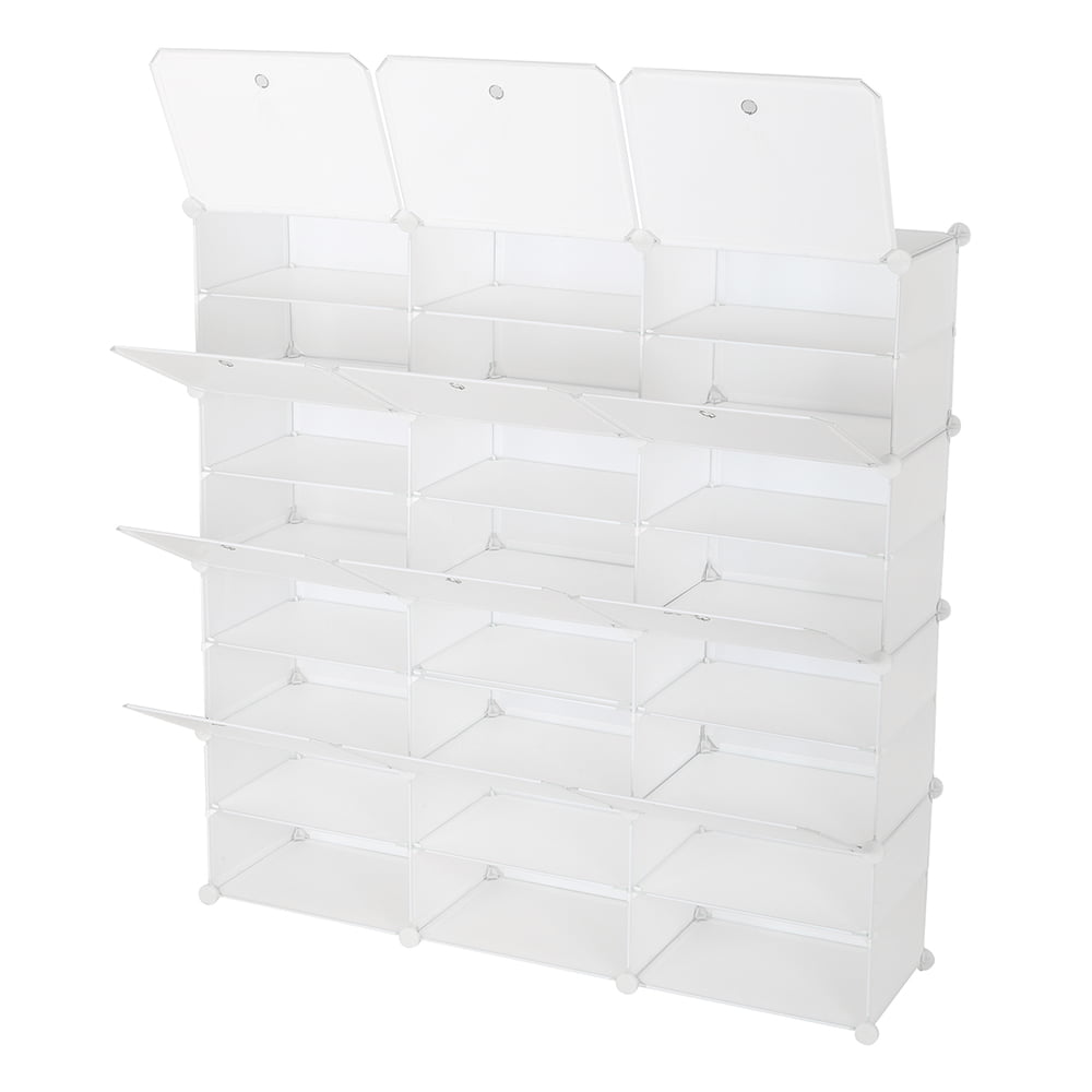 MAGINELS Portable Shoe Rack, 48 Pair DIY Shoe Storage Shelf Organizer,  Plastic Shoe Organizers for Entryway, Shoe Cabinet with Doors, White –  Built to Order, Made in USA, Custom Furniture – Free Delivery