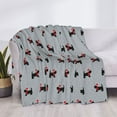 thumbnail image 3 of Naloa Polka Dot Christmas Dog Flannel Fleece Throw Blanket for Bed Couch, Thick Blanket - All Seasons Suitable for Women, Men and Kids-50"x40", 3 of 6