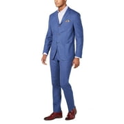Tallia Men's Orange Slim Fit Blue Melange Suit Pants Size 37 New with Tags